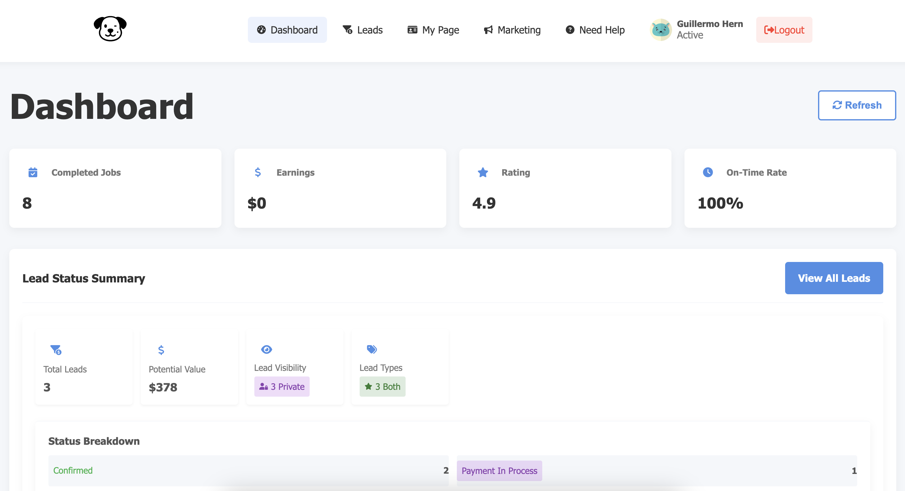Mini Uber-like SaaS for Pet Waste Removal